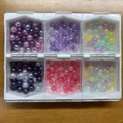 アクリルビーズ 各7g × 6種 + ケース まとめ売り