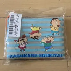 クレヨンしんちゃん　カラビナ付きミニクリアポーチ　カスカベ防衛隊　新品未使用