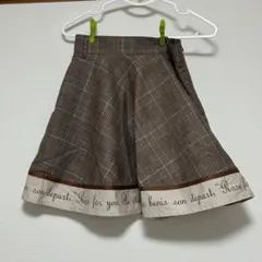 Fi.n.t グレンチェックロゴスカート