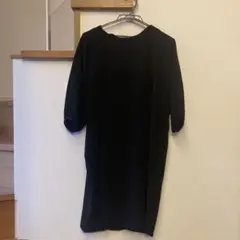 DAMA collection 黒 七分袖ワンピース