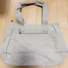 トートバッグ キャンバス A4サイズ対応 無地 ファスナー付き(ベージュ)