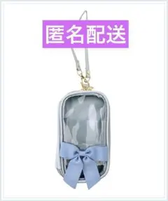 ① リボン付き ダブル アクスタポーチ 青 ブルー スリーコインズ 3coins