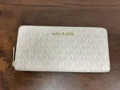 ★美品 MICHAEL KORS MK総柄 ラウンドファスナー長財布