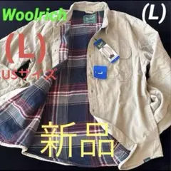 A808新品ウールリッチUS(L)裏地付きジャケットWoolrichベージュ防寒