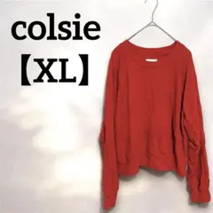 colsie 【XL】赤 スウェット トレーナー レッド トップス 裏起毛