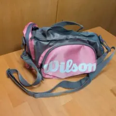 Wilson ミニショルダーバッグ ピンク×グレー