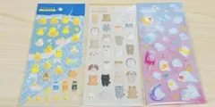 ステッカー　ぷくぷく銭湯あひる　ぷくぷくあにまる　ぷくぷくゆめかわおばけ柄　新品