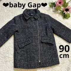 【baby Gap 】ヘリンボーン柄 黒 コートジャケット 90cm