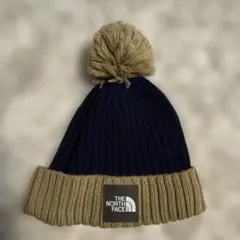 THE NORTH FACE ニット帽 ネイビー/ベージュ