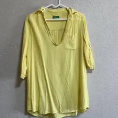 earth music&ecology イエローチュニック 五分袖