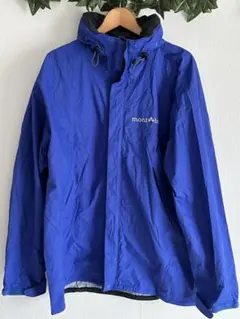 モンベル レイントレッカー ジャケット メンズM DRY-TEC 防水 ブルー