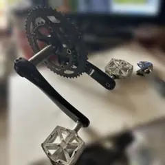 軽量カーボン仕様】FSA ジモンディ クランク 46T ＆ ペダルセット