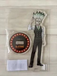 プリンセスカフェ Dr.STONE カジノディーラー アクスタ 缶バッジ 龍水