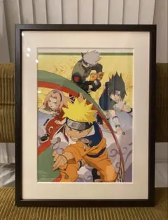 NARUTO ナルト 額装複製原画 額縁付き 第七班 - メルカリ