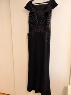 TADASHI SHOJI ドレープパーティードレス ダークグリーン×ブラック TADASHI SHOJI ドレープパーティードレス ダークグリーン×ブラック