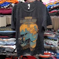 00sホンジュラス製S古着メンズ動物アニマルライオン黒ロゴtシャツUSA直輸入