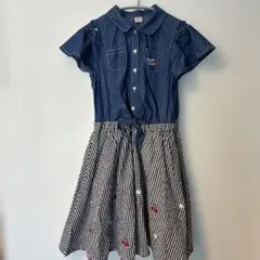 未使用品！mezzo piano Junior M 切り替えワンピース M150