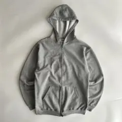 【AKIMBO元ネタ】00s JERZEES 無地ジップパーカー アッシュグレー