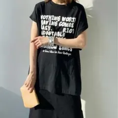 FRAMeWORK モノトーンプリントフレンチスリーブTシャツ2のサムネイル