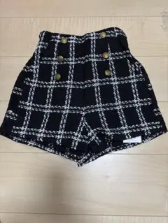 GRL ハイウエストツイードショートパンツ[mei36] ブラック