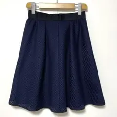 UNTITLED アンタイトル ネイビー フレアスカート サイズ2