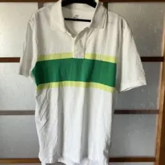 NIKE ポロシャツ　風車ナイキ　ホワイト　グリーン　古着