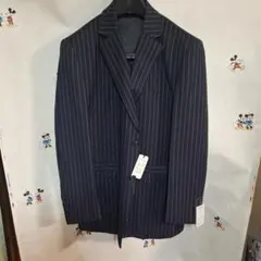 紺色ストライプスーツ スリーピース