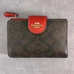 COACH 千鳥格子 ハウンドトゥース 二つ折り財布 廃盤 希少 コーチ レア