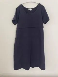 ネイビー マタニティ ワンピース
