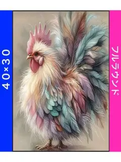 ダイヤモンドアートキットN-1353にわとり ビーズ アート ハンドメイド