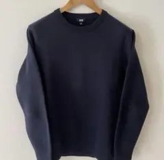 ユニクロ　ウォッシャブルミラノリブ　クルーネックセーター　ブラックXL
