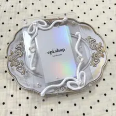 264♡ ホイップデコ トレカケースデコ B7 バレエコア y2k 白 シンプル