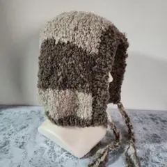 ハンドメイド秋冬用ボンネット　バラクラバ