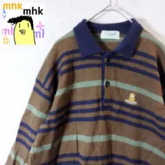 Crocodile　ヴィンテージ　ニット　ポロシャツ　古着　レトロ　アンティーク