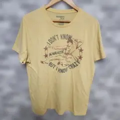 OLD NAVY グラフィックTシャツ 空手デザイン イエロー Lのサムネイル
