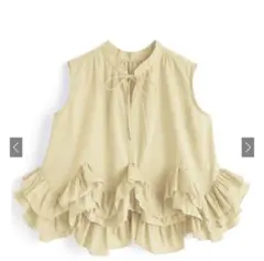 GRL フリルノースリーブブラウス［ail79］