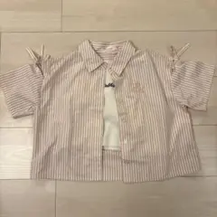 Pinkhunt ストライプ 半袖シャツ XS