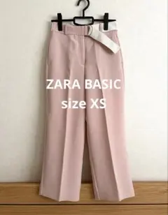 ZARA BASIC ザラベーシック センタープレスセミワイドパンツ　サイズXS