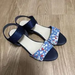 未使用品☆ヴェリココかわいい花柄サンダル　ブルー　26cmのサムネイル