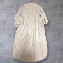 良品計画 MUJI 無印 スタンドカラー シャツ ワンピース　XL　大きいサイズ