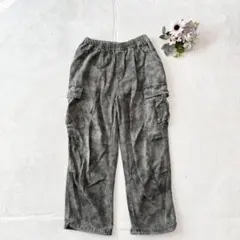 カーゴパンツ （L)ゴムウエスト カジュアル シンプル ポケット ズボン