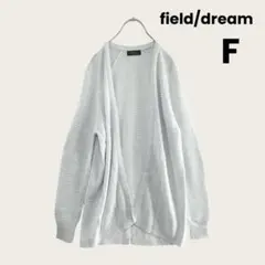field/dream リネン混 カーディガン F オンワード樫山　青白