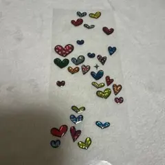 平成レトロ　カラフルハート型シール