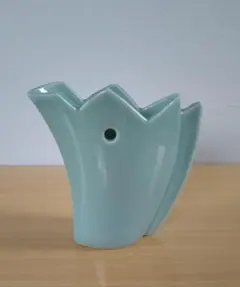 砥部焼吉山窯 青磁 花瓶 花器