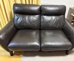 EUCAS ユーカス　ユーカス 黒　レザー　ソファ　2人　3人用 EUCAS ユーカス ユーカス 黒 レザー ソファ 2人 3人用 - メルカリ