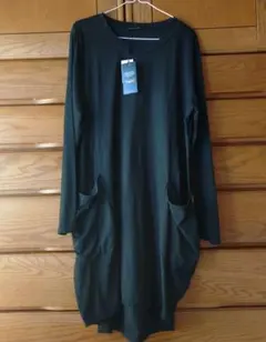 イタリア製 ブラックロングワンピース