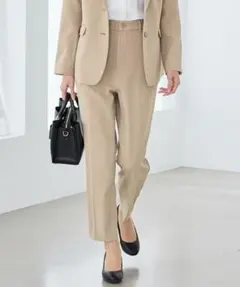Honeys センタープレスパンツ ダークベージュ M