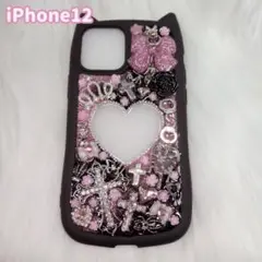 [現品のみ]iPhone12ケース パーツ埋めつくし デコ電