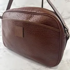 NINA RICCI ニナリッチ 本革 レザー ショルダーバッグ 茶(ブラウン)