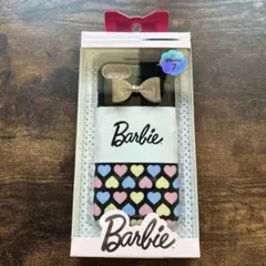 【新品】Barbie iPhone7/8対応リボンプリントハードケース（ハート）のサムネイル